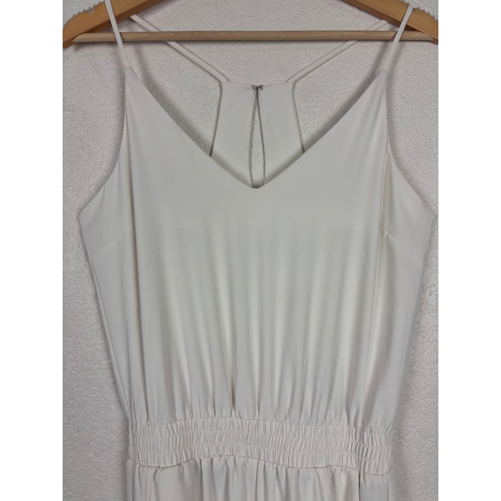 Revolve Amanda Uprichard Womens Lowell Jumpsuit Sz Small Ivory Minimalist Resort - Picture 4 of 11